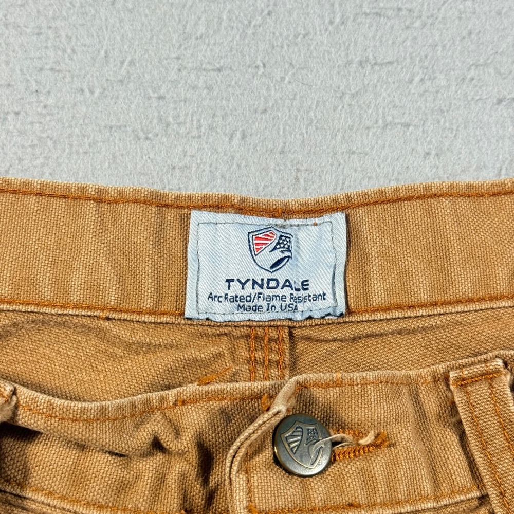 Tyndale FR Flame Resistant Work Pants Mens 40x32 Brown Duck Canvas NFPA 2112 USA - Picture 2 of 16